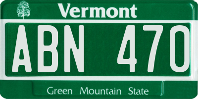 VT license plate ABN470