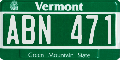 VT license plate ABN471