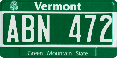 VT license plate ABN472