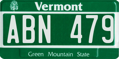 VT license plate ABN479