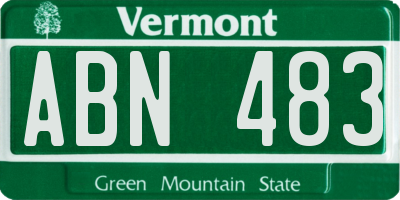 VT license plate ABN483