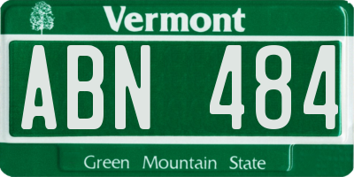 VT license plate ABN484