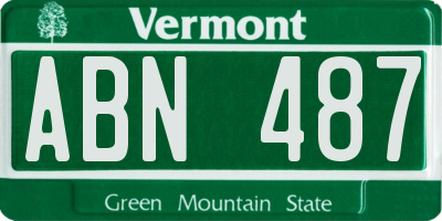 VT license plate ABN487