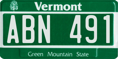 VT license plate ABN491