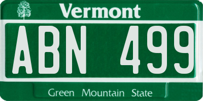 VT license plate ABN499