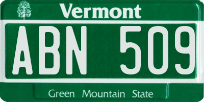 VT license plate ABN509