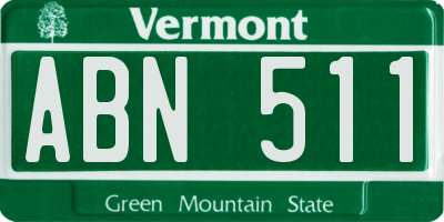 VT license plate ABN511