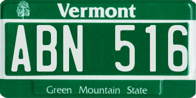 VT license plate ABN516