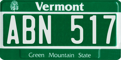 VT license plate ABN517