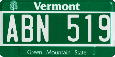 VT license plate ABN519