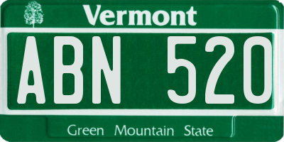 VT license plate ABN520