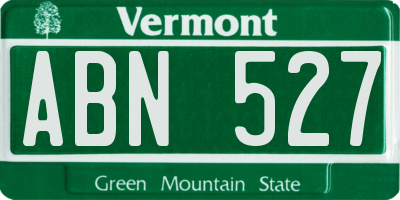 VT license plate ABN527