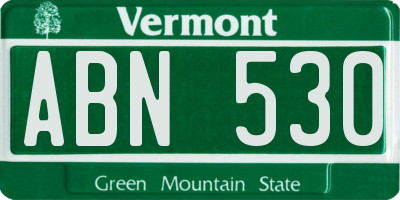 VT license plate ABN530