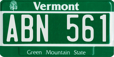 VT license plate ABN561