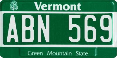 VT license plate ABN569