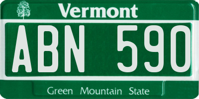 VT license plate ABN590