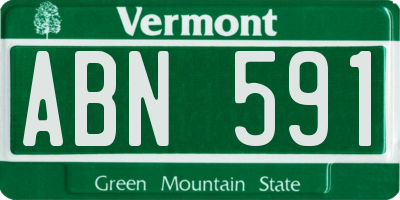 VT license plate ABN591