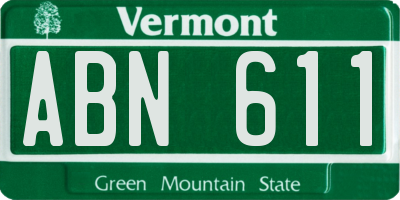 VT license plate ABN611