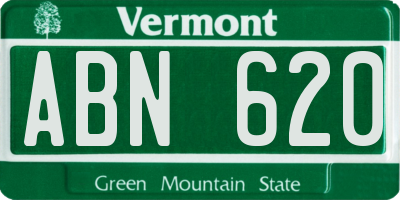 VT license plate ABN620