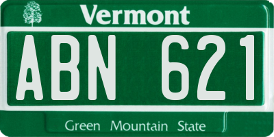 VT license plate ABN621