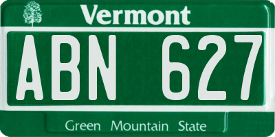 VT license plate ABN627