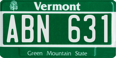 VT license plate ABN631