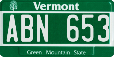 VT license plate ABN653