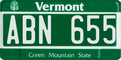 VT license plate ABN655