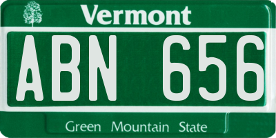 VT license plate ABN656