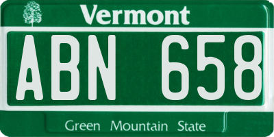 VT license plate ABN658