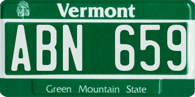 VT license plate ABN659