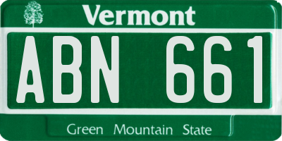 VT license plate ABN661