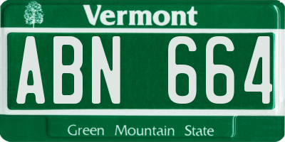 VT license plate ABN664