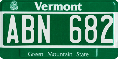 VT license plate ABN682