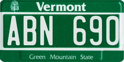 VT license plate ABN690