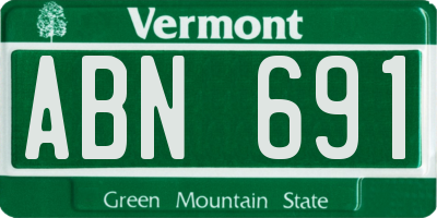 VT license plate ABN691