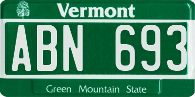 VT license plate ABN693