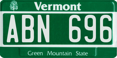 VT license plate ABN696