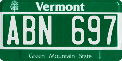 VT license plate ABN697