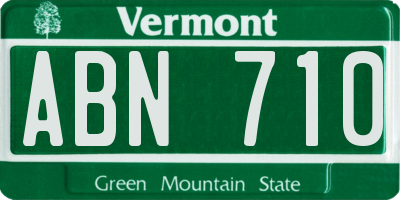 VT license plate ABN710