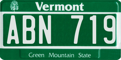 VT license plate ABN719