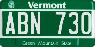 VT license plate ABN730