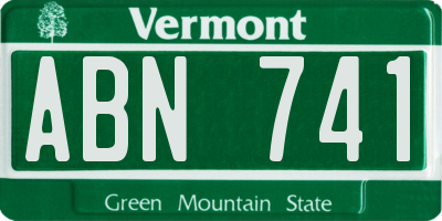 VT license plate ABN741