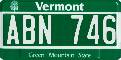 VT license plate ABN746