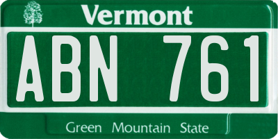 VT license plate ABN761