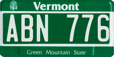 VT license plate ABN776