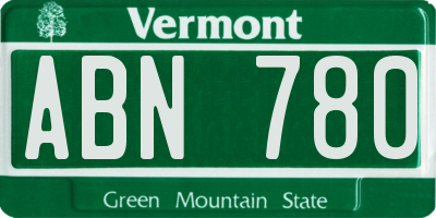 VT license plate ABN780