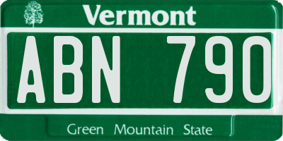 VT license plate ABN790