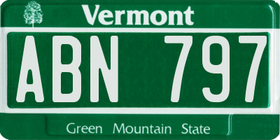 VT license plate ABN797