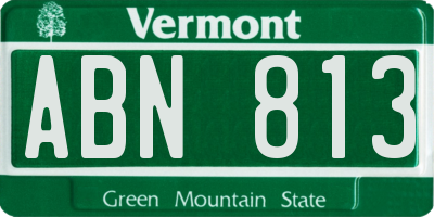 VT license plate ABN813